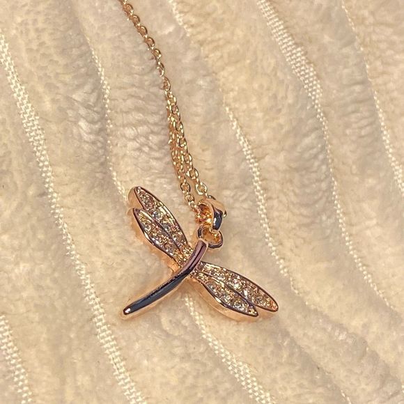 NWT DELICATE DRAGONFLY 🌹 ROSE GOLD ILLUMINATE MICRO CRYSTALS HOPE CHANGE GROWTH - Picture 9 of 15